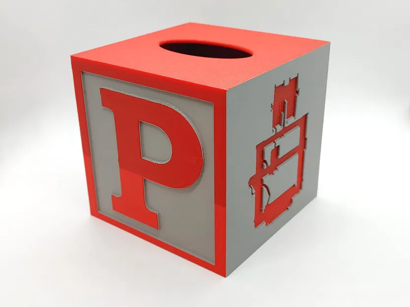 Vỏ hộp đựng khăn giấy hình khối chữ cái in 3D - Image 4