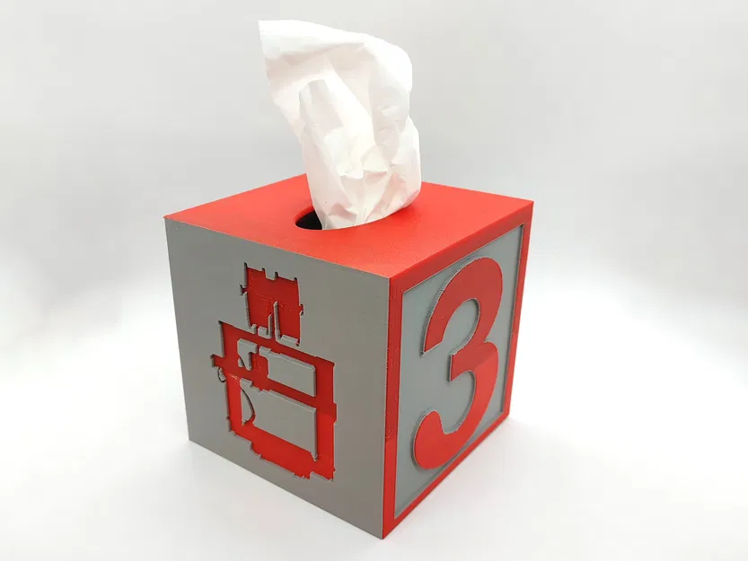 Vỏ hộp đựng khăn giấy hình khối chữ cái in 3D - Image 5