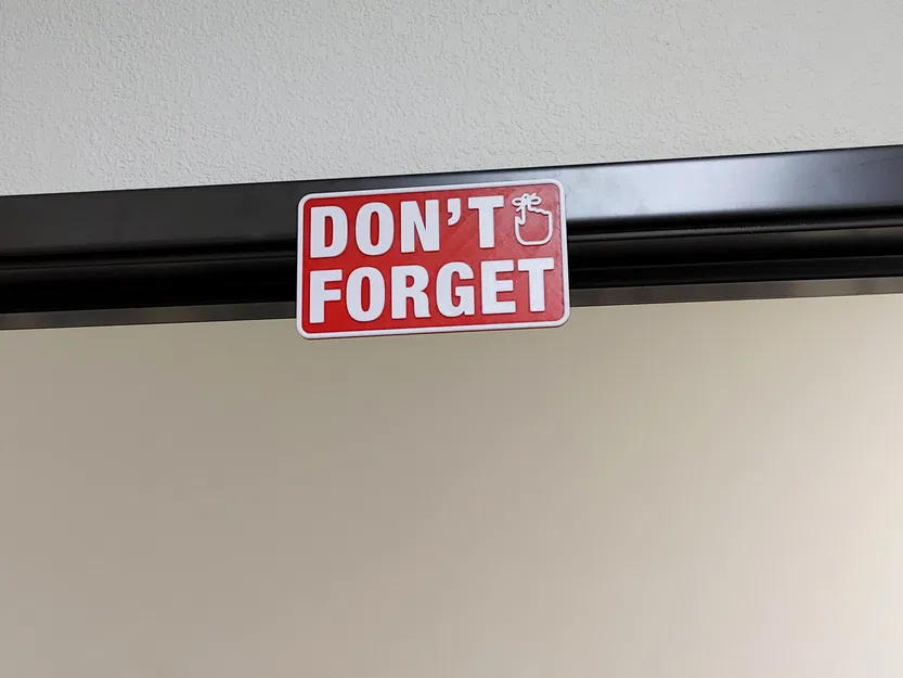 Biển nhắc nhở từ tính "Đừng Quên" treo cửa - Image 1