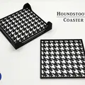 Lót ly Houndstooth hình vuông thanh lịch - Thumbnail 1