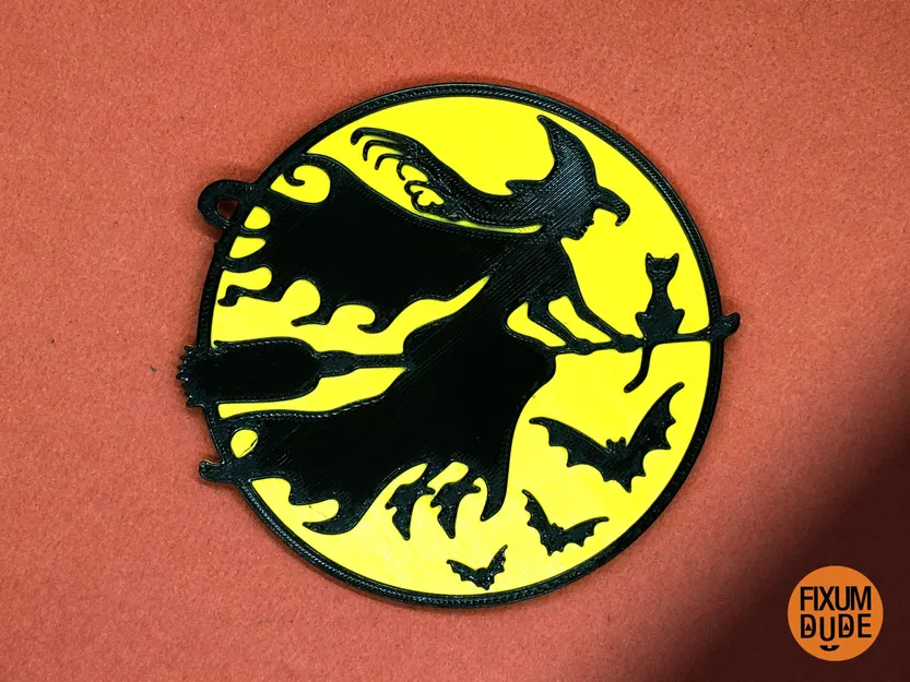 Giá đỡ ly phù thủy Halloween với mèo đen và dơi - Image 2