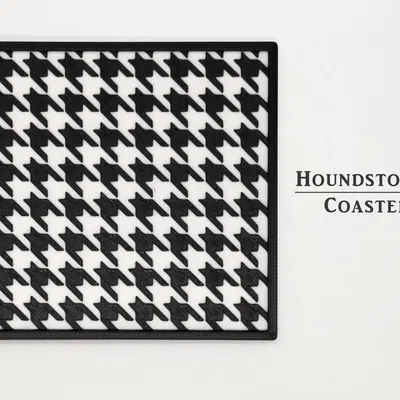 Lót ly Houndstooth hình vuông thanh lịch