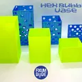 Bình hình vuông họa tiết bọt hex độc đáo - Thumbnail 3