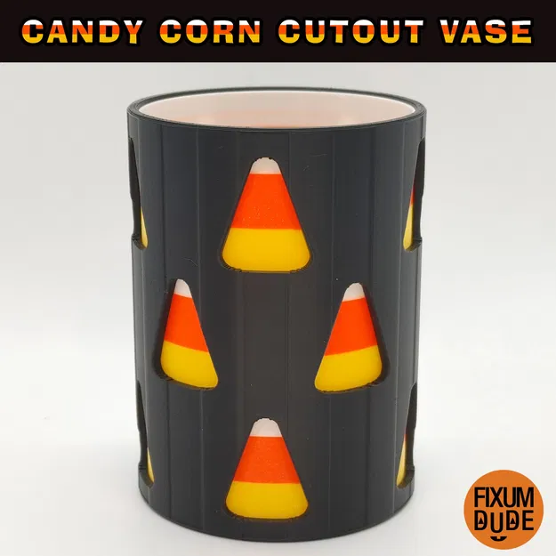 Bình hoa cắt hình kẹo ngô cho trang trí mùa thu/Halloween - Image 1