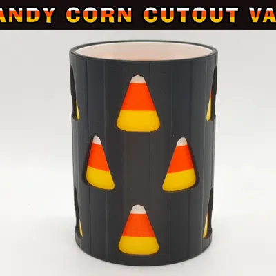 Bình hoa cắt hình kẹo ngô cho trang trí mùa thu/Halloween