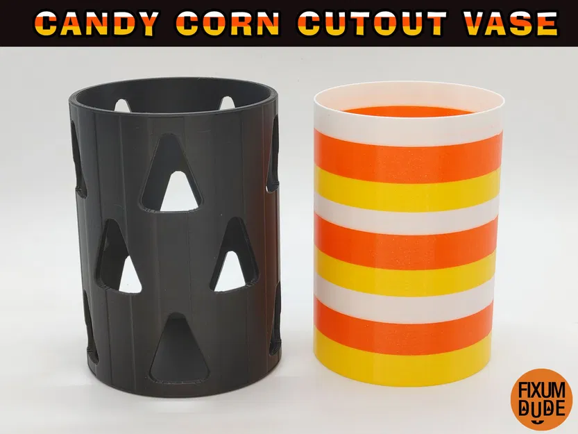 Bình hoa cắt hình kẹo ngô cho trang trí mùa thu/Halloween - Image 3