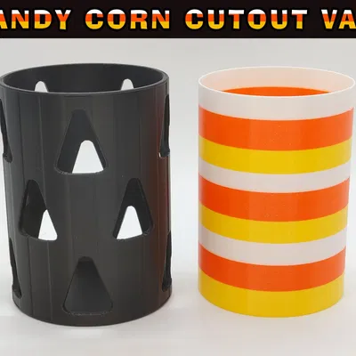 Bình hoa cắt hình kẹo ngô cho trang trí mùa thu/Halloween