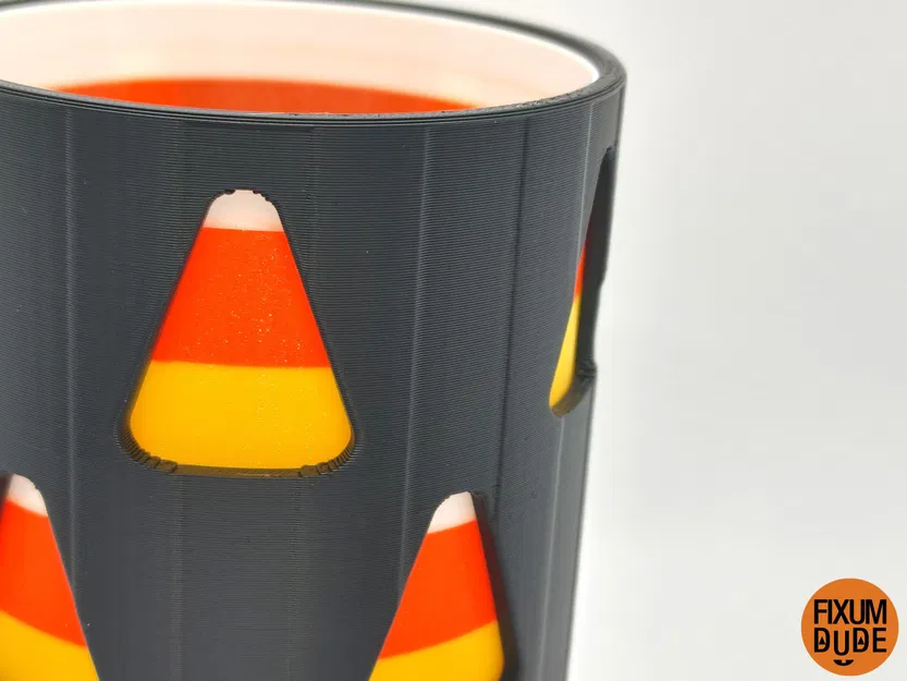 Bình hoa cắt hình kẹo ngô cho trang trí mùa thu/Halloween - Image 4