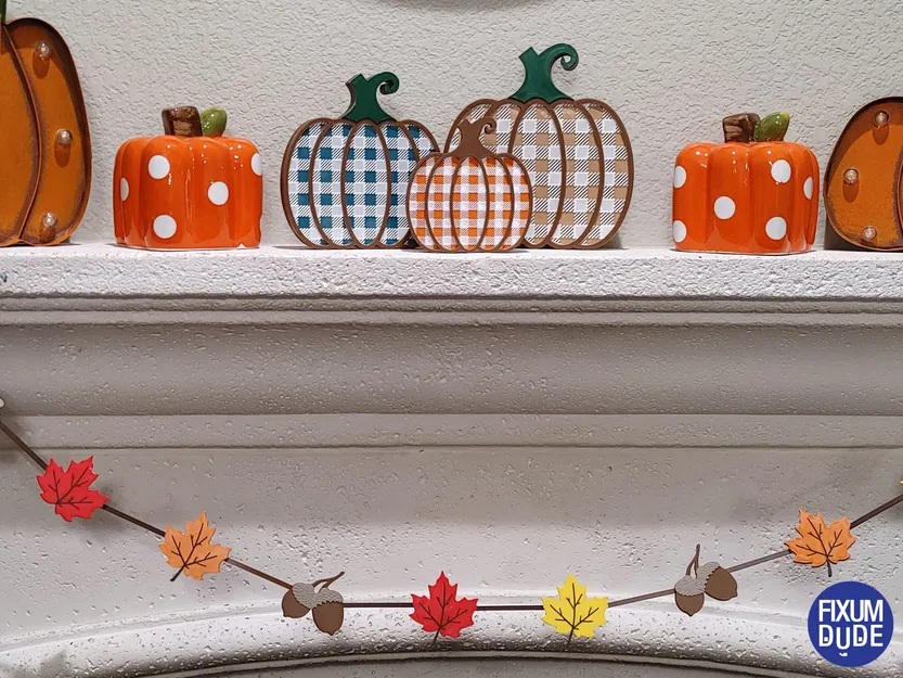 Trang trí bí ngô mùa thu họa tiết caro vui tươi - Image 2