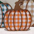 Trang trí bí ngô mùa thu họa tiết caro vui tươi - Thumbnail 4
