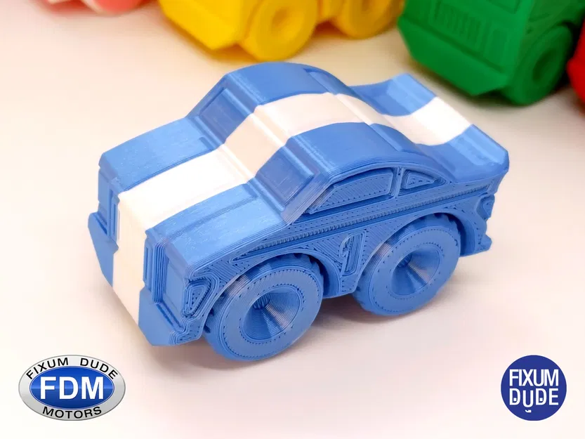 Xe đua in tại chỗ Fixum Dude Motors với bánh xe xoay - Image 1