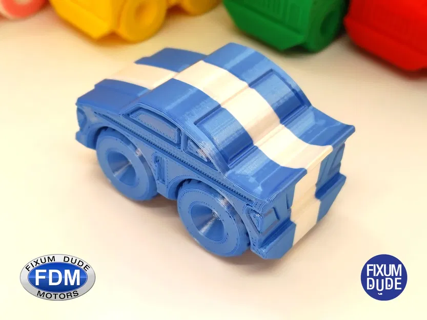 Xe đua in tại chỗ Fixum Dude Motors với bánh xe xoay - Image 3