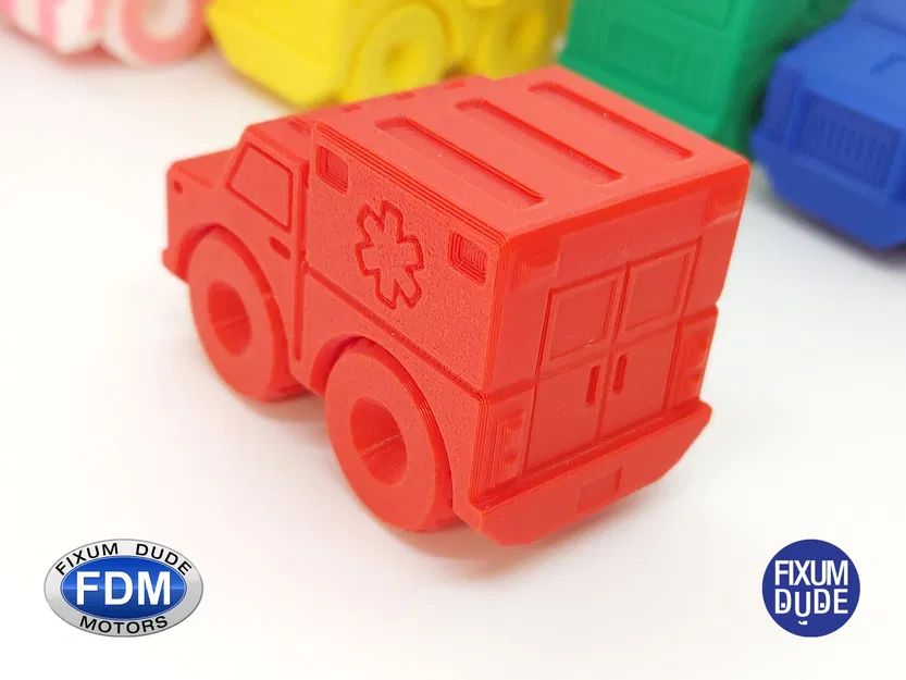 Xe cứu thương in tại chỗ Fixum Dude Motors với bánh xe xoay - Image 2