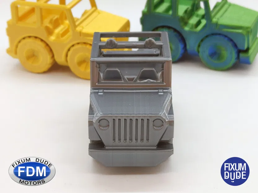 Xe Jeep in tại chỗ Fixum Dude Motors với bánh xe xoay - Image 7