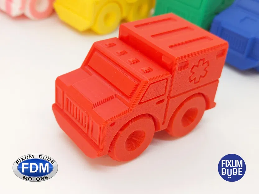 Xe cứu thương in tại chỗ Fixum Dude Motors với bánh xe xoay - Image 3