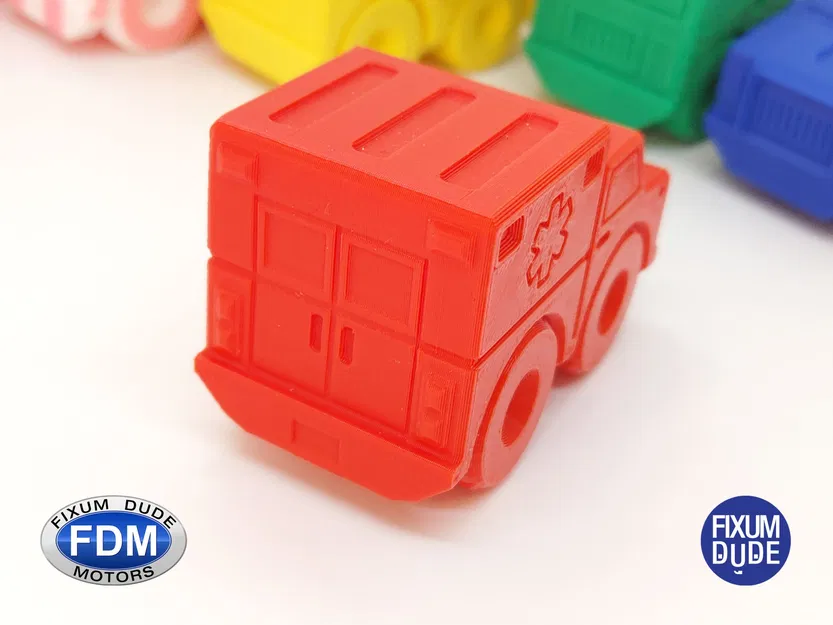 Xe cứu thương in tại chỗ Fixum Dude Motors với bánh xe xoay - Image 4