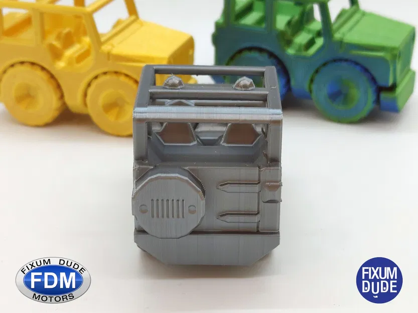 Xe Jeep in tại chỗ Fixum Dude Motors với bánh xe xoay - Image 9