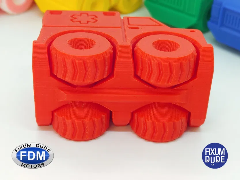 Xe cứu thương in tại chỗ Fixum Dude Motors với bánh xe xoay - Image 5