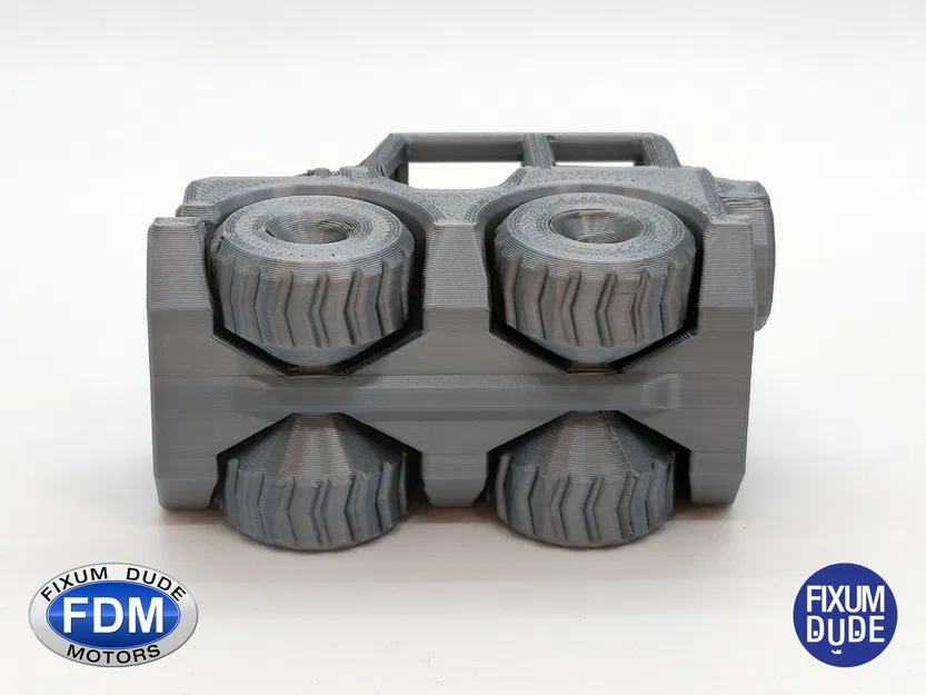 Xe Jeep in tại chỗ Fixum Dude Motors với bánh xe xoay - Image 12