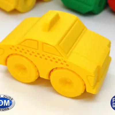 Taxi Cab in Place với Bánh Xe Quay từ Fixum Dude Motors