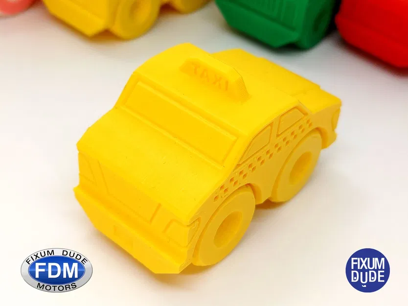 Taxi Cab in Place với Bánh Xe Quay từ Fixum Dude Motors - Image 2