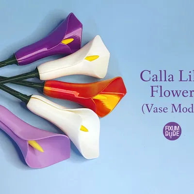 Hoa Calla Lily chế tác từ chế độ bình đơn giản
