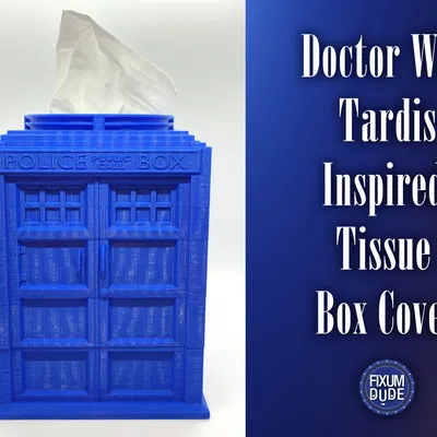 Bìa hộp đựng khăn giấy Tardis trong Doctor Who