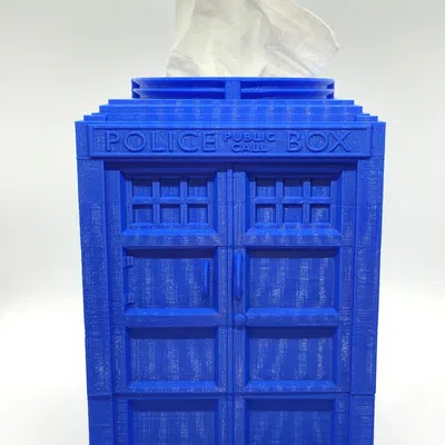 Bìa hộp đựng khăn giấy Tardis trong Doctor Who
