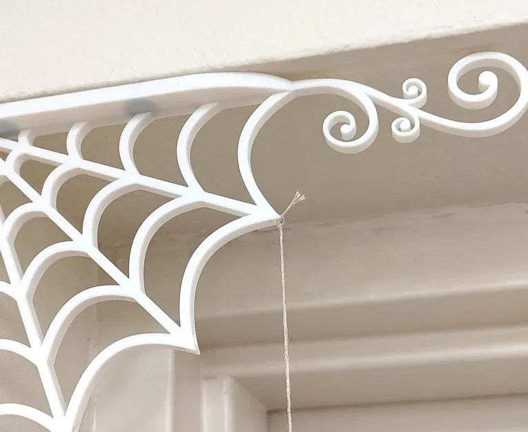 Trang trí Halloween mạng nhện góc với nhện từ tính - Image 4