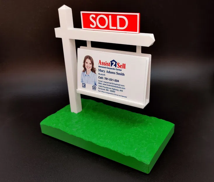 Giá đỡ danh thiếp kiểu biển "Bán" cho đại lý bất động sản - Image 1