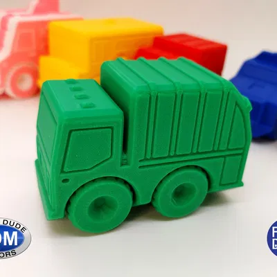 Xe rác in sẵn Fixum Dude Motors với bánh xe xoay