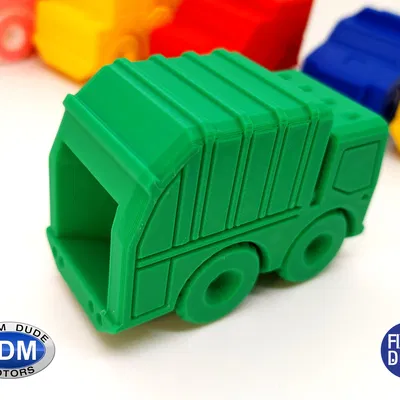 Xe rác in sẵn Fixum Dude Motors với bánh xe xoay