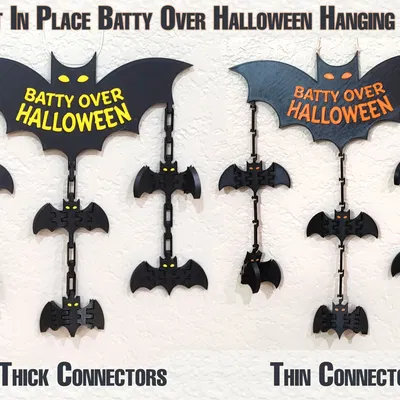 Trang trí dơi treo "Batty Over Halloween" lớn và nhỏ
