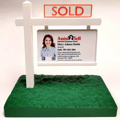 Giá đỡ danh thiếp kiểu biển "Bán" cho đại lý bất động sản