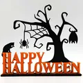 Trang trí bàn Halloween với mèo, nhện và dơi trên cây ma quái - Thumbnail 2