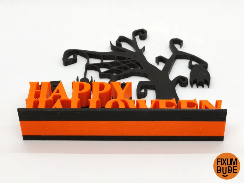 Trang trí bàn Halloween với mèo, nhện và dơi trên cây ma quái - Image 3