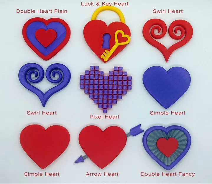 Dây trang trí trái tim Valentine nhiều màu sắc ghép lại - Image 2