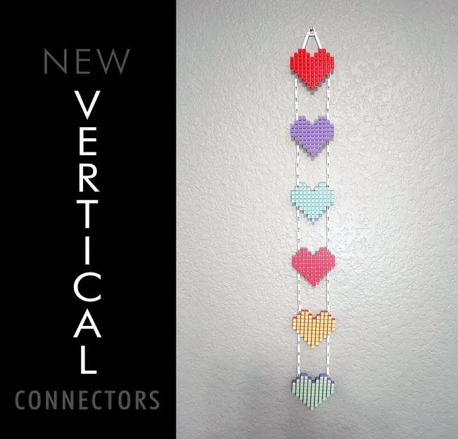 Dây trang trí trái tim Valentine nhiều màu sắc ghép lại - Image 4