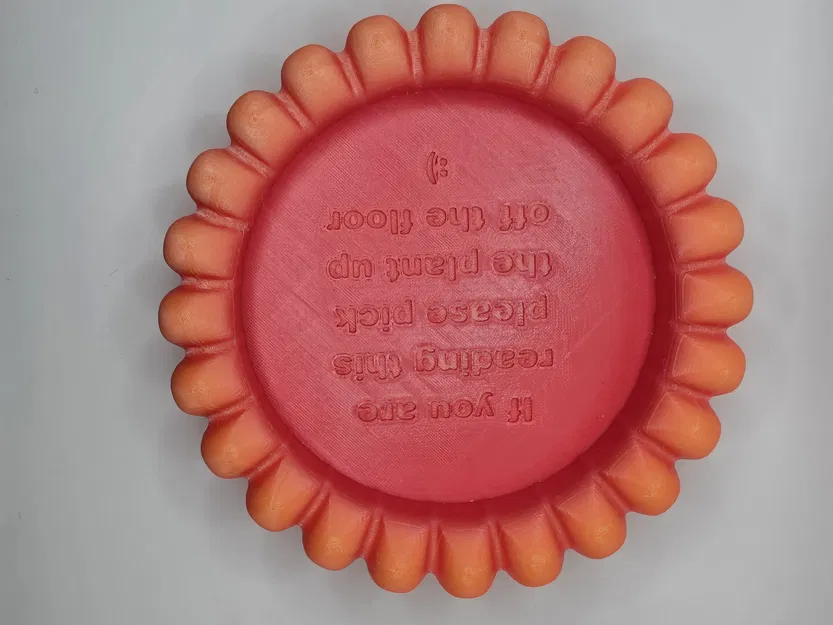 Đế chậu cây với cánh hoa và thông điệp vui nhộn - Image 3