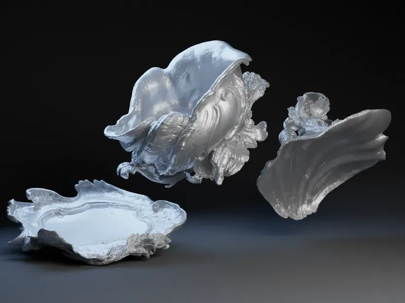 Tô soup Rococo chủ đề cuộc sống đại dương - Image 2