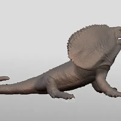 Tượng thạch lizard có mào rực rỡ