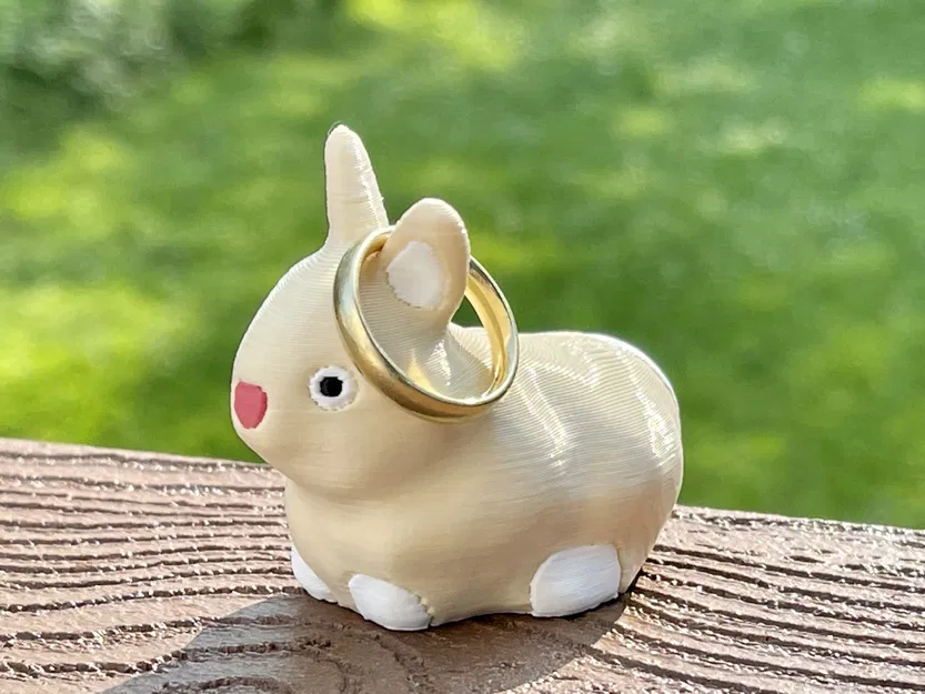 Mô hình thỏ con dễ thương với khả năng giữ nhẫn - Image 1