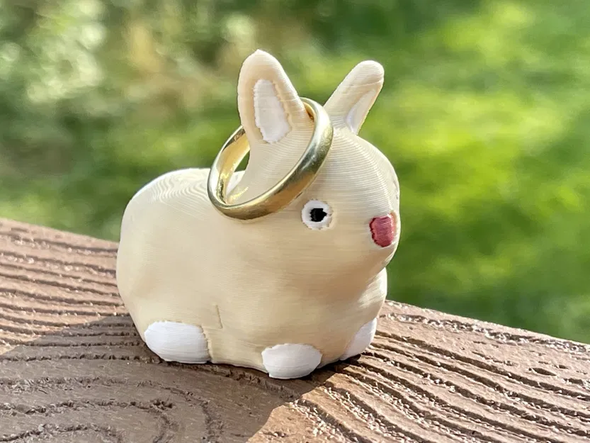 Mô hình thỏ con dễ thương với khả năng giữ nhẫn - Image 2