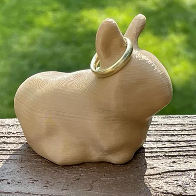 Mô hình thỏ con dễ thương với khả năng giữ nhẫn