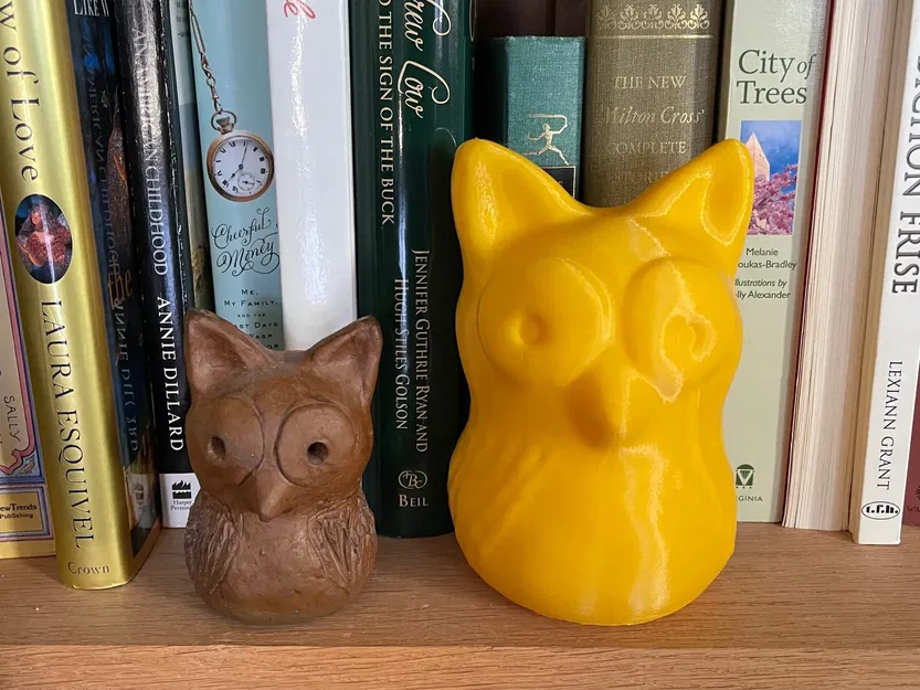 Cú vàng may mắn làm từ đất sét thời tiểu học - Image 5