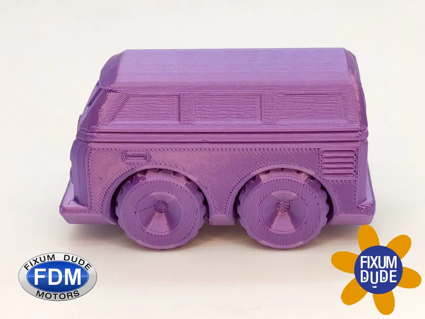 Xe buýt VW cổ điển với bánh xe xoay in sẵn - Image 5