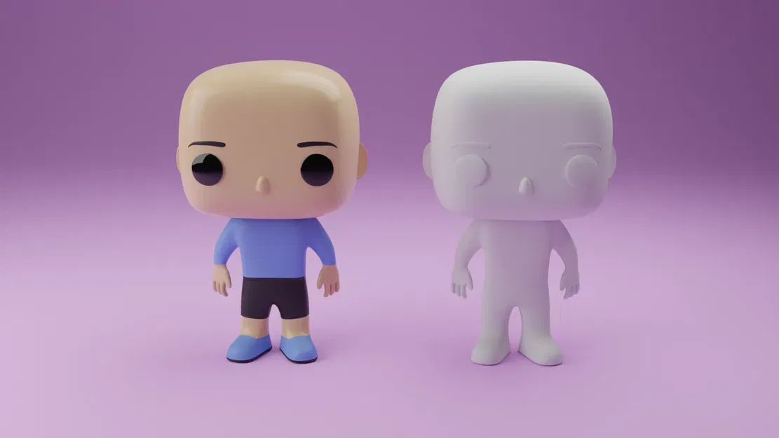 Mô hình Funko Pop nam tùy chỉnh cho in 3D - Image 1