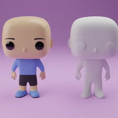 Mô hình Funko Pop nam tùy chỉnh cho in 3D