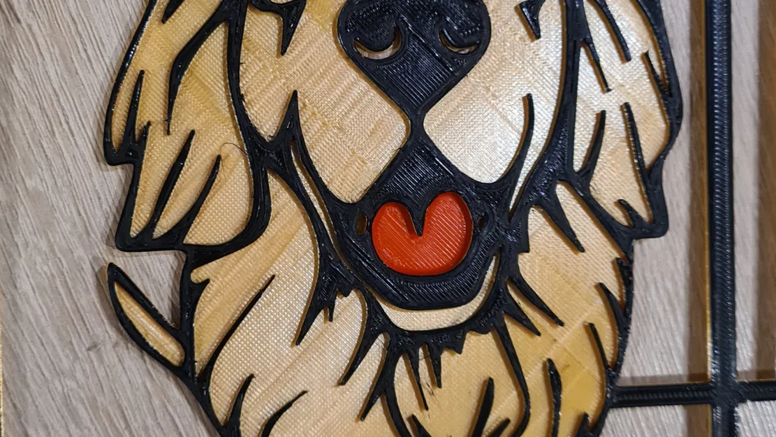 Mô hình chó Golden Retriever có thể in màu với diện tích 1mm - Image 2