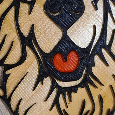 Mô hình chó Golden Retriever có thể in màu với diện tích 1mm